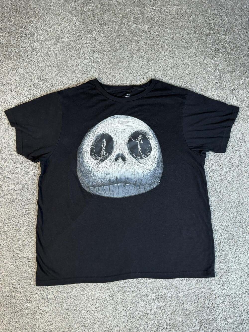 Disney The Nightmare Before Christmas Shirt Mens XL Black Jack Skellington